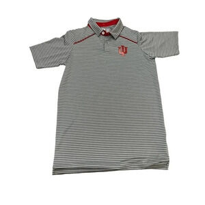 Russell Athletic Men's striped University of Indiana Polo Shirt Size S